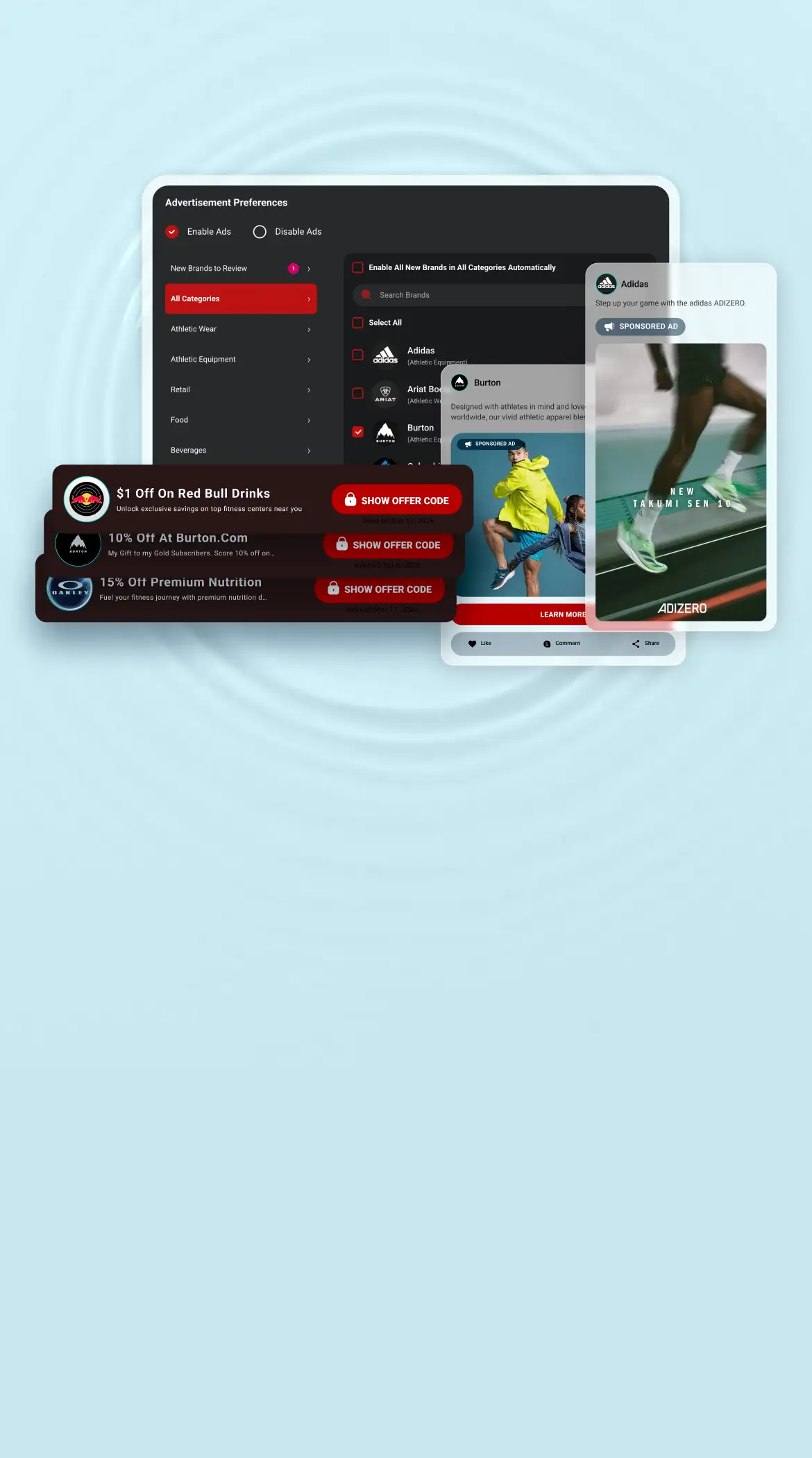Earn money from brands and earn through ads or special offers for your fans.