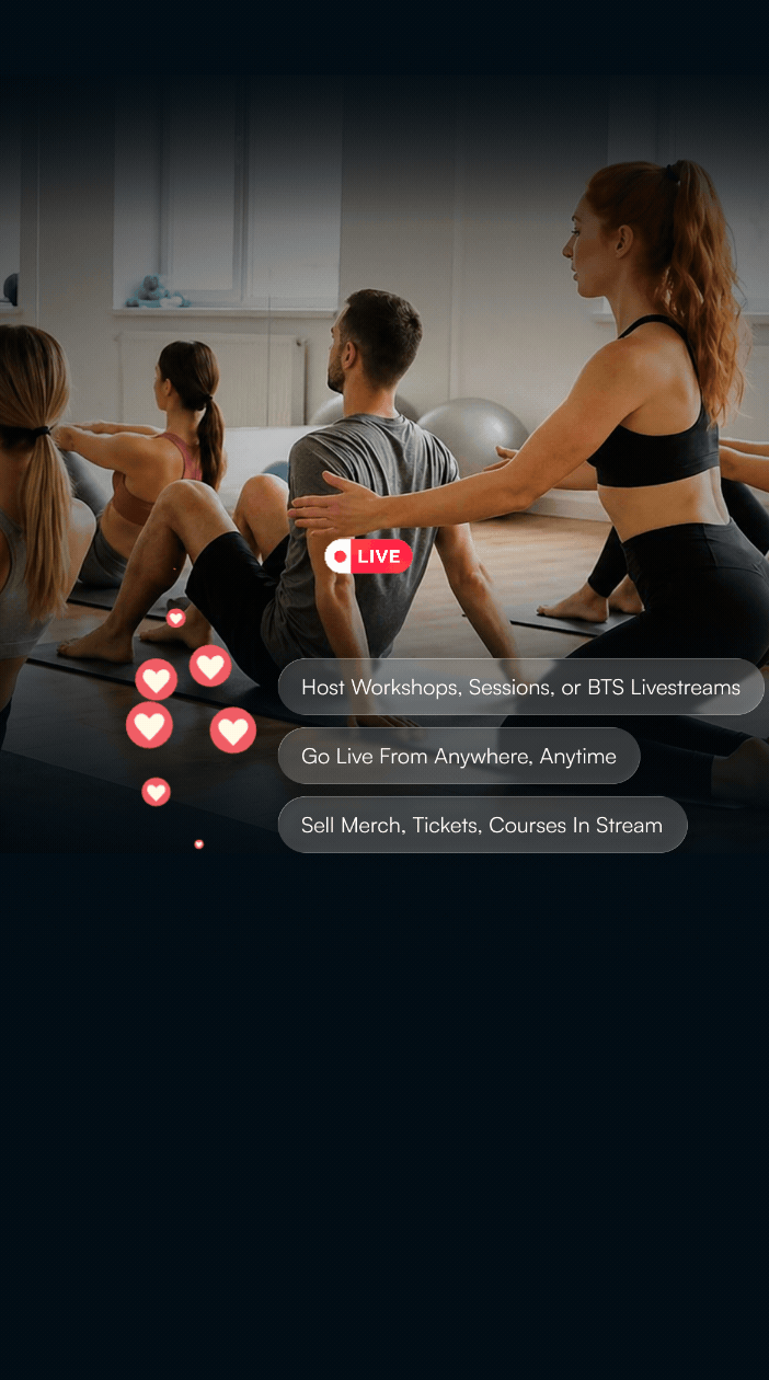Go live with your audience anywhere and anytime. Accept tips and sell your merchandise during the stream.