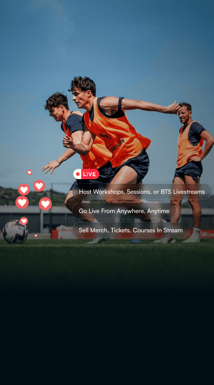Go live with your audience anywhere and anytime. Accept tips and sell your merchandise and tickets during the stream.