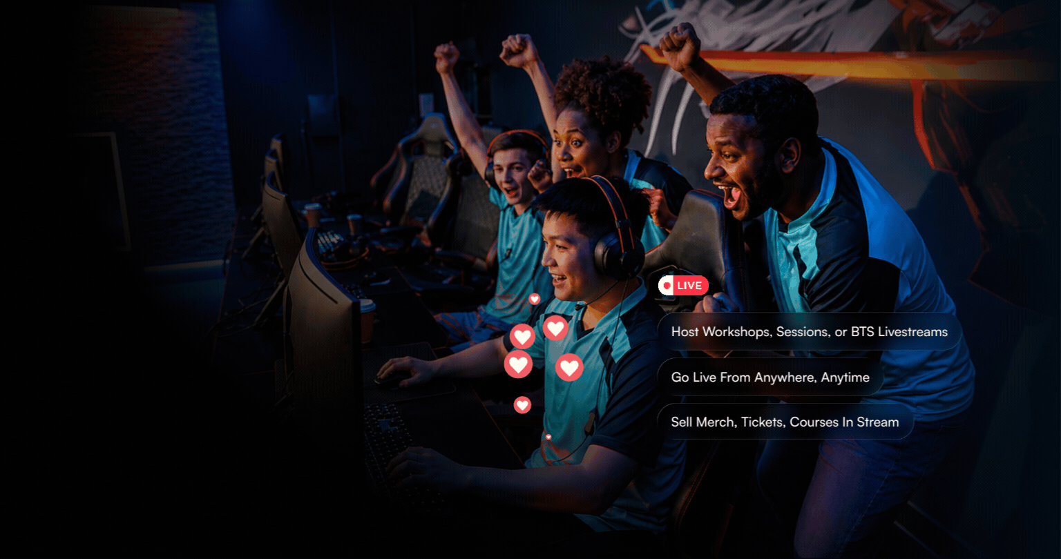 Go live with your audience anywhere and anytime. Accept tips and sell your merchandise and tickets during the stream.